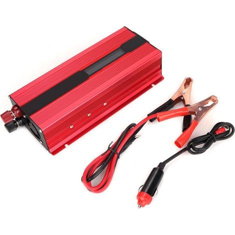 2000W Solar Inverter for Car, USB Charging, LCD Display, 12V DC to 220V AC (1/5)
