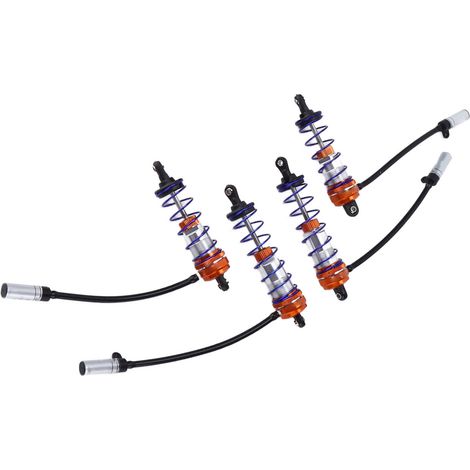 amortisseurs avant et arrière haute résistance pour une conduite équilibrée et une absorption optimale des chocs. Amortisseurs réglables. Couleur orange. (1/5)