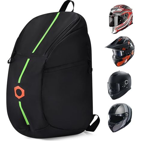 Mochila para casco de moto: mochila ligera e impermeable con gran capacidad para cascos de moto, característica única, ver descripción.