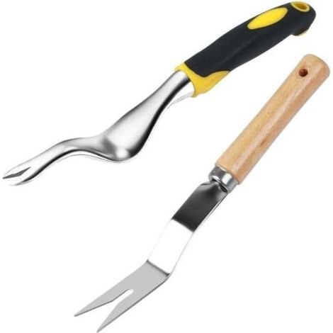 Tondeuse à gazon manuelle, poignée en acier inoxydable, outils de désherbage, tondeuse, fourche de tondeuse (1/4)