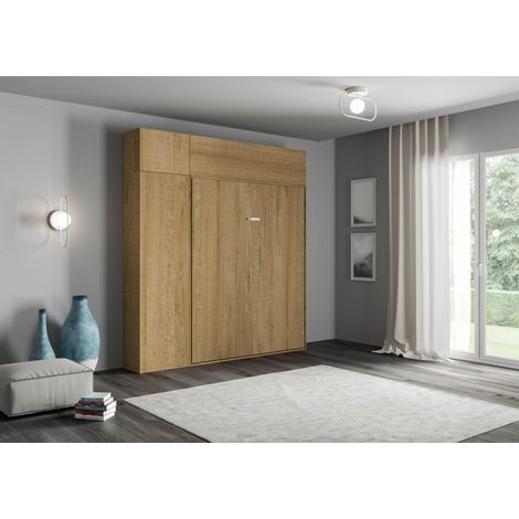 Letto Matrimoniale a Scomparsa Salvaspazio Kentaro H250 cm Marrone (1/5)