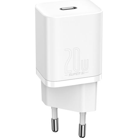 Baseus Super Si 1C Schnellladegerät USB Typ C 20 W Power Delivery weiß (1/5)