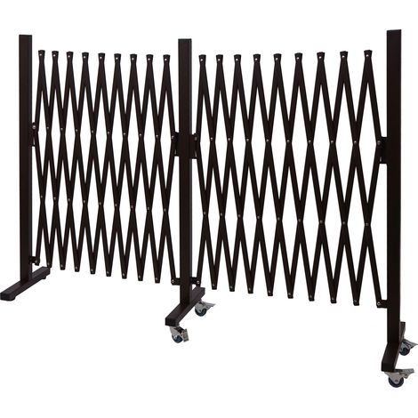 Mendler – Barrière de sécurité extensible en aluminium – Hauteur 109cm – Largeur 60-530cm – 4 roulettes avec frein – Usage intérieur et extérieur (1/5)