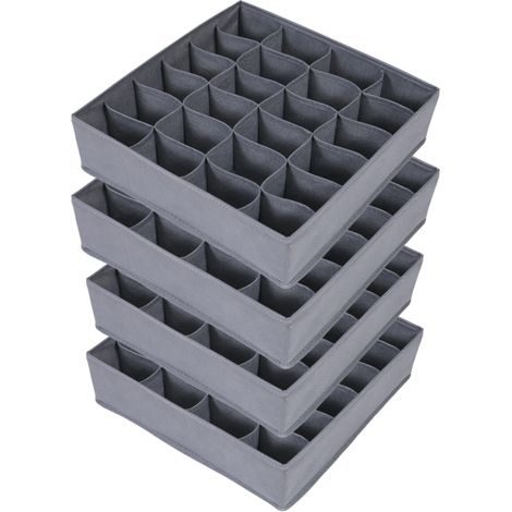 Aufbewahrungsbox für Unterwäsche (4er-Set), Aufbewahrungsbox für Socken, Aufbewahrungsbox für Stoff-BHs.