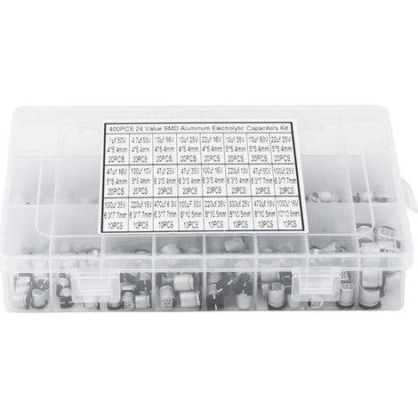 Condensateur, kit d'assortiment de condensateurs électrolytiques 1uF - 1000uF faisant un circuit TV pour ordinateur électronique de bricolage (1/5)