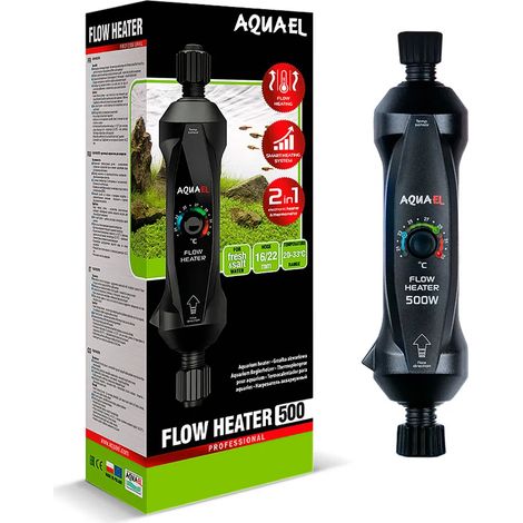 chauffage aquarium aquael flow heater 2.0 500w système intelligent (1/3)