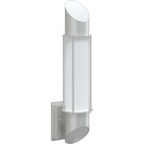Applique murale d'extérieur argenté acier inoxydable