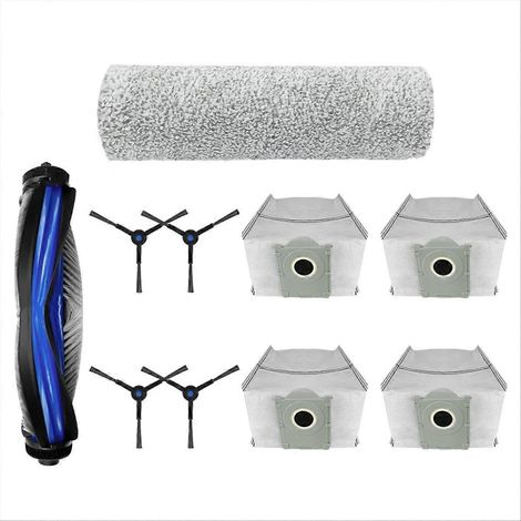 Ersatzteile für den Ecovacs Debot X8 PRO OMNI / DEX56 Staubsauger: Hauptwalze, Seitenbürste, Reinigungswalze, Reinigungstuch und Staubbeutel (1/5)