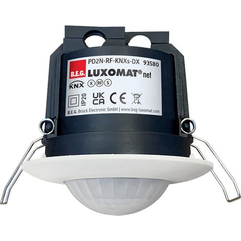 PD2N-KNXs-DX-FP détecteur présence KNX RF +T°C + Micro + HCL faux plaf. Ø10 m LUXOMATnet 93580
