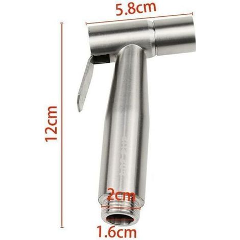 Douchette bidet WC - Acier inoxydable 304 Cuivre - Salle de bain - Argent (1/4)