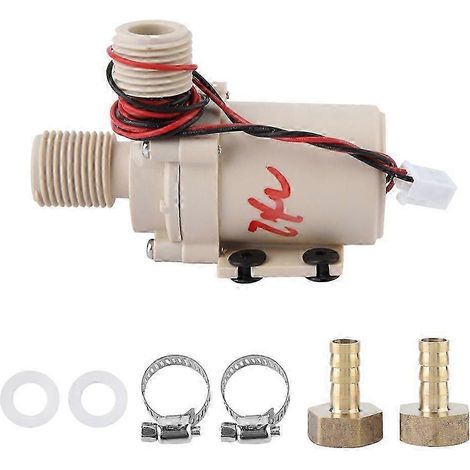 Pompe à eau de circulation 24V 8L/min avec moteur sans balais, pompe solaire eau chaude/froide de haute qualité. (1/4)