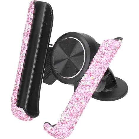 Support téléphone voiture rose, support smartphone universel ajustable pour femme, berceau portable pour voiture (1/5)