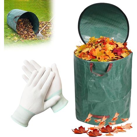 Sac Jardinage Déchets, Sac Déchets Verts, 120L Sacs de Jardin, Sacs à Déchets de Jardin, Sac de Déchets de Jardin étanche Grande, pour l'herbe, les Feuilles (1/5)