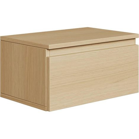 Table de Nuit Suspendue Largeur 49 cm Effet chêne Design Élégant Finition Imitation Bois avec Étagère Spacieuse Capacité 8 kg Idéale Chevet Chambre Adulte Parfait pour Intérieurs Modernes (1/5)