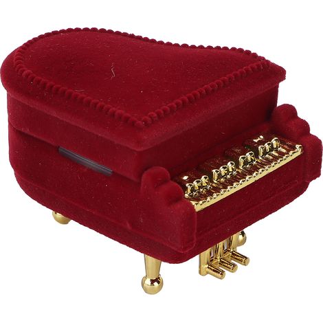 Coffret à bijoux portable en forme de piano pour boucles d'oreilles, colliers et bagues, idéal comme cadeau ou étui de voyage. (1/5)