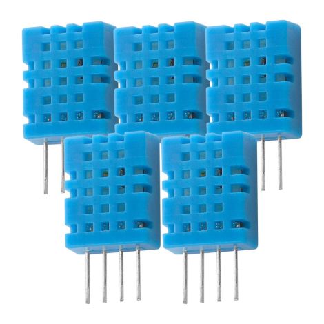 Lot de 5 modules de capteurs de température et d'humidité numériques à bus unique 5 V avec câbles de connexion pour Arduino et Raspberry Pi (1/5)