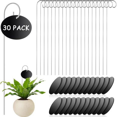 Lot de 30 étiquettes pour plantes - Étiquettes de jardin avec stylo - Marqueurs de plantes pour le jardin en plein air - Étiquettes pour plantes en pot - Graines et fleurs (1/5)