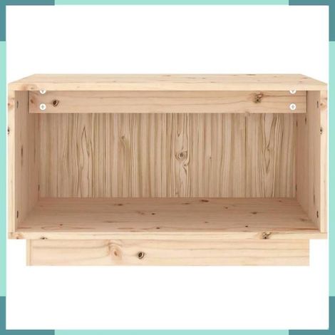 813824 Meuble TV 60x35x35 cm Bois de pin massif (1/5)