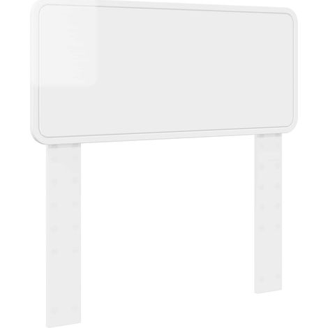 Maison Exclusive - Tête de lit Blanc Brillant Bois d'ingénierie (1/5)