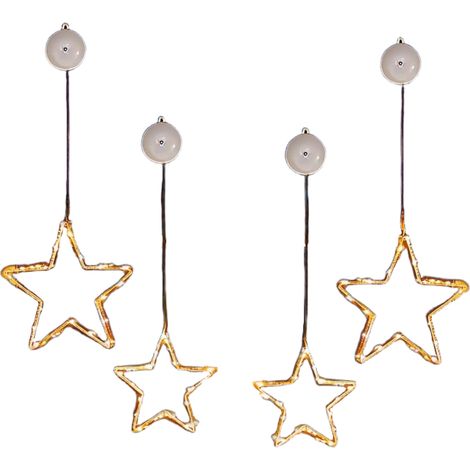 Luci Natalizie Stella LED Decorazione Finestre Set 4 Pezzi (1/5)