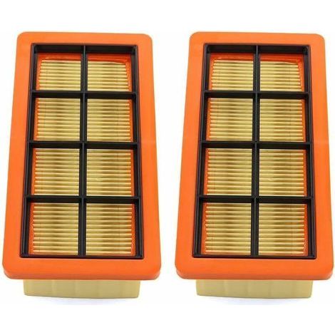 Lot de 2 filtres plats plissés pour aspirateur à cendres Kärcher 6.415-953.0 AD2 AD3 AD4 Premium AD 3.000, AD 3.200 Filtre de Nettoyage de poussière de poussière Filtre d'aspirateur (1/4)