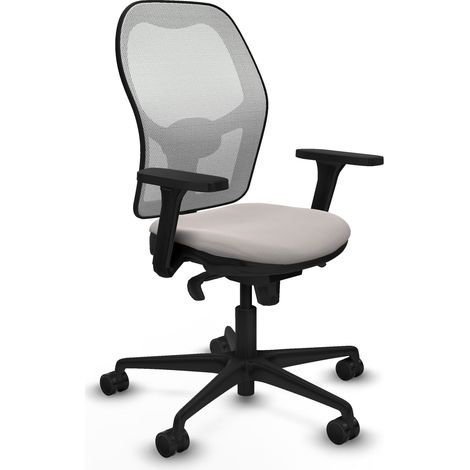 Jorquera sincro malla blanca similpiel blanco brazos 3D base nailon ruedas 65mm nailon (1/5)
