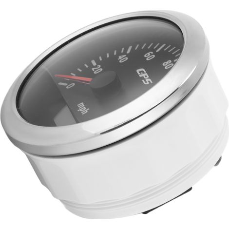 Compteur de vitesse GPS 3,3 pouces, 0-160 mph, rétroéclairage, étanche IP67, pour voiture, camping-car, bateau, yacht, disque noir (1/5)