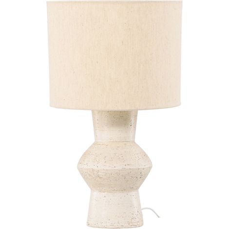 Lampe à Poser en Terre Cuite "Valon" 52cm Ivoire