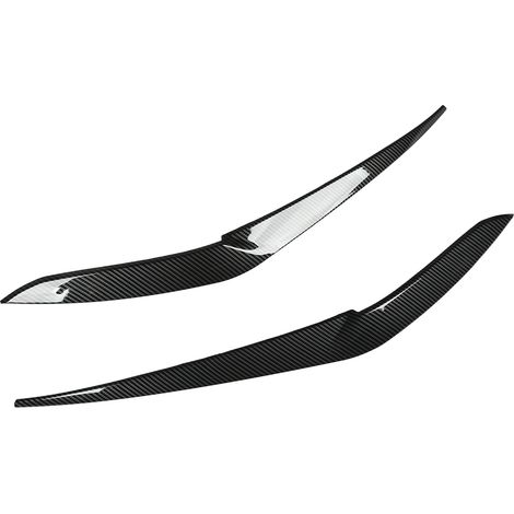 1 paire de sourcils de phares avant, surface lisse, résistants aux UV, coins arrondis, compatibles avec X5 G05 et X6 G06, style fibre de carbone (1/5)