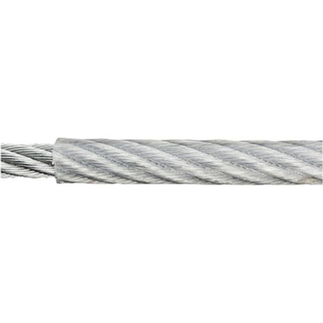 Stahlseil verzinkt (Ø x L) 4 mm x 100 m dörner + helmer 190045 Grau