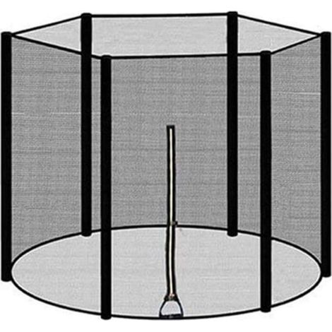 Filet de protection pour trampoline 10ft – Hauteur 160 cm – 6 tiges en nylon – Installation facile avec fermetures éclair (1/5)