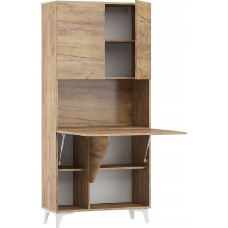 Armoire Placard Convertible en bureau et table Home office 175x80x36cm « Meggie-Or Artisan» (1/5)