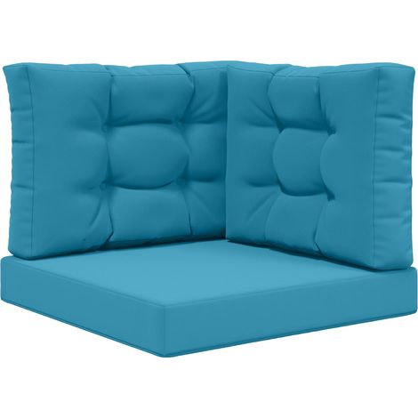 Maison Exclusive - Cuscino per divano da esterno 3 pcs Blu Reale Poliestere