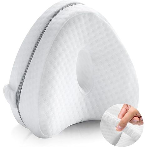 Coussin Genoux pour Dormir, Oreiller de Jambe Genou Nuit Coussins Mousse à Mémoire de Forme Respirant et Lavable en Machine pour Sciatique Hanches Jambes (1/5)