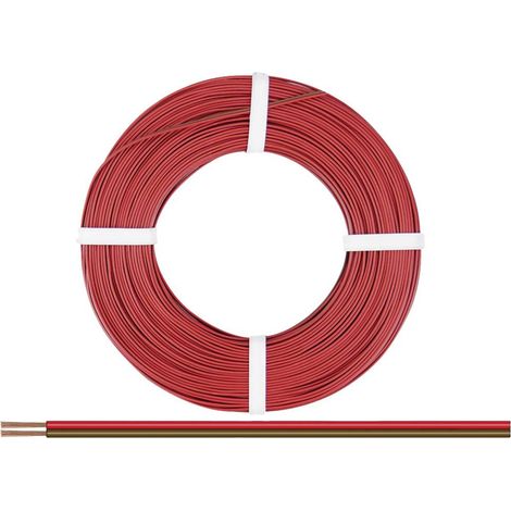 275-08-25 Fil de câblage 2 x 0.75 mm² rouge-marron 25 m S632992