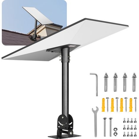 VEVOR Starlink Gen 3 Roof Mount, 30-150° Adjustable Angle Mounting Roof Pole Adapter, Heavy-Duty Steel Starlink Standard Gen 3 Pipe Kit, Compatible with Gen3 and V3, Easy to Assembly, Black (1/5)