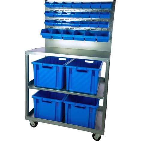 Desserte avec 4 novabacs 54 litres + bacs à bec Eco : 21 x 1 litre + 6 x 3 litres - 5203187 (1/5)