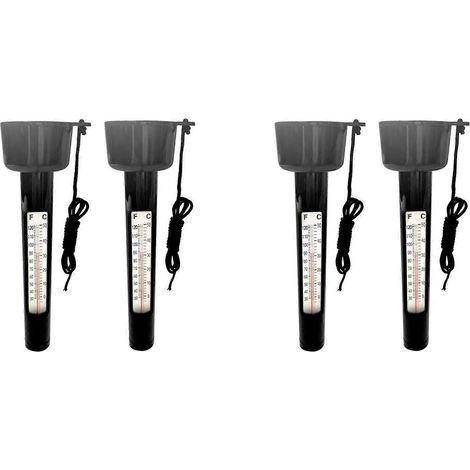Lot de 4 thermomètres flottants pour bassin de jardin extérieur, plage de mesure 0-50℃ (1/5)