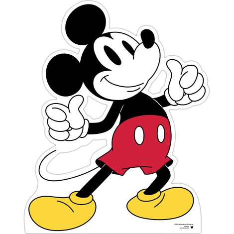 Figurine en carton - Disney Mickey Mouse pouces vers le haut - Haut 94 cm (1/5)