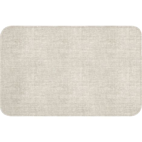 TAPIS DE TOILETTE Lin - Texture - Beige 80x50 cm