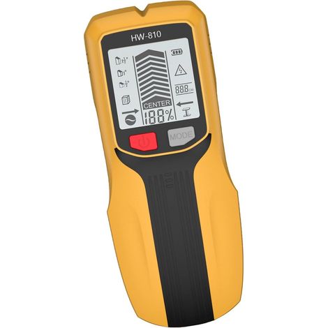 Detector de pared ligero 5 en 1, detección rápida de metal, cables, madera y soportes.