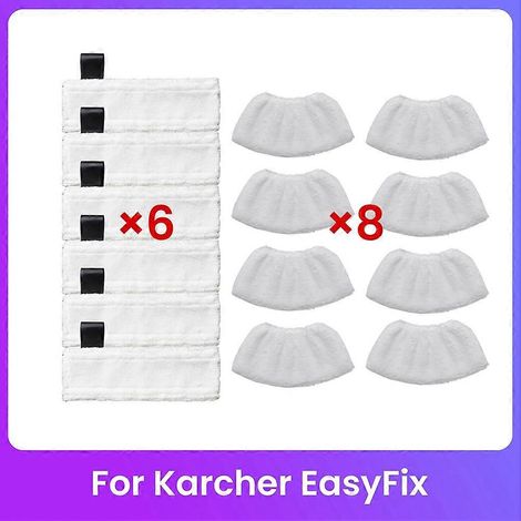 14-teiliges Mikrofaser-Reinigungspad-Set für Kärcher EasyFix Dampfreiniger und Staubsaugerteile (1/5)