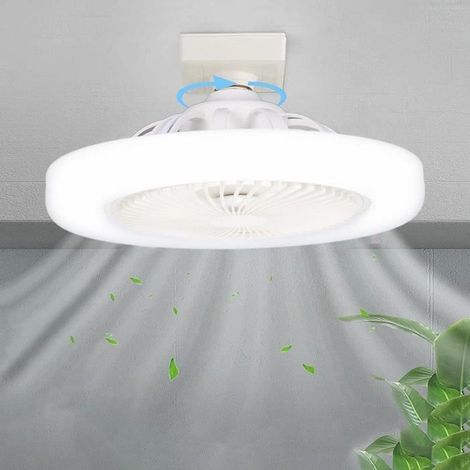 Plafonnier ventilateur de plafond silencieux avec lumière LED 36W et télécommande -