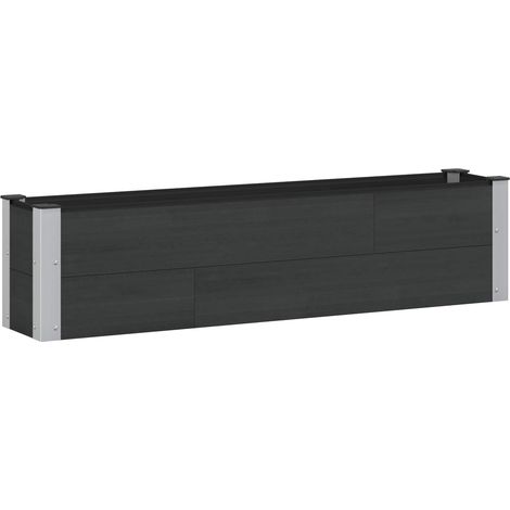 vidaXL Garden Raised Bed Black 150 x 30 x 36 cm (1/4)