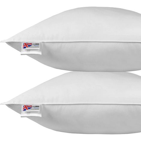 HOMESCAPES Microfibre Euro Continental Square Pillow Pair - 80cm x 80cm (32"x32")