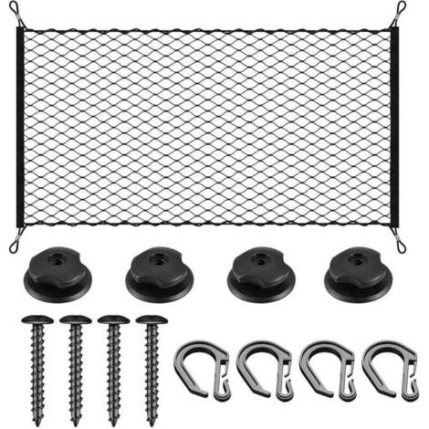 Kofferraumnetz 60 x 80 cm, Aufbewahrung für Auto und Wohnmobil, elastisches Netz