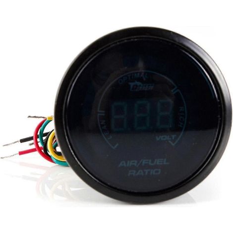 AFR Luft-Kraftstoff-Füllstandsanzeige mit LED-Anzeige, 52 mm (2 Zoll) Luft-Kraftstoff-Füllstandsanzeige-Kit für 12-V-Autos (1/5)