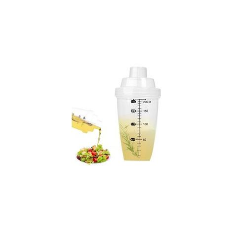 1 Salatdressing-Shaker, 200 ml, auslaufsicher, mit Skala, für Salate und Marinaden (1/5)