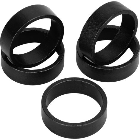 5 pièces Rondelles de direction 10mm Noir pour VTT - Surface brillante et durable (1/5)