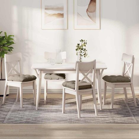 Sitzkissen 4 pcs Taupe 40 x 40 cm Mikrofaserstoff